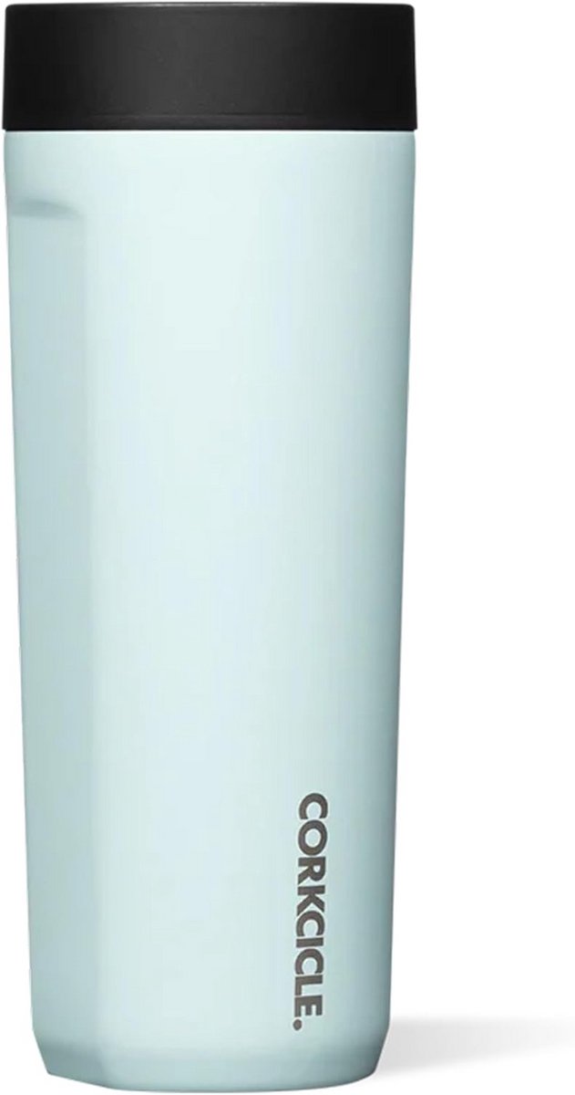 Reismok - Geïsoleerde beker - Onderweg drinken - Keramisch gecoate binnenkant - 485ml - Glanzend blauw