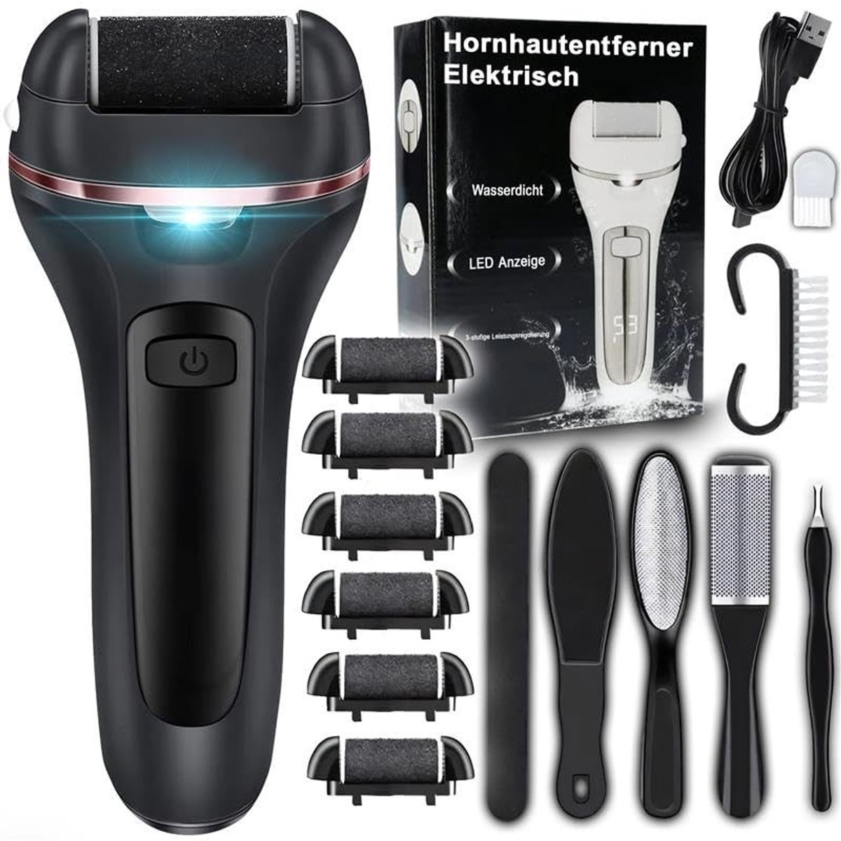 Dailygoods - Elektrische Eeltverwijderaar met 6 Reserverollen