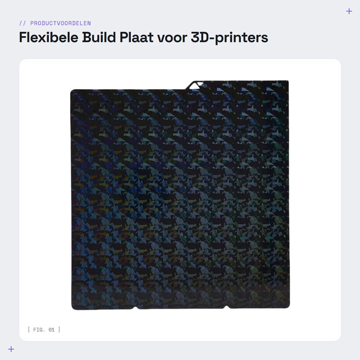 Dailygoods- Staalbed Plaat 264x276mm - Dubbelzijdig Platform - Flexibel Peo Pet - Herbruikbaar - Superieure Hechting - Voor S1/S1 Combo 3D Printer - 3D-printer Bed