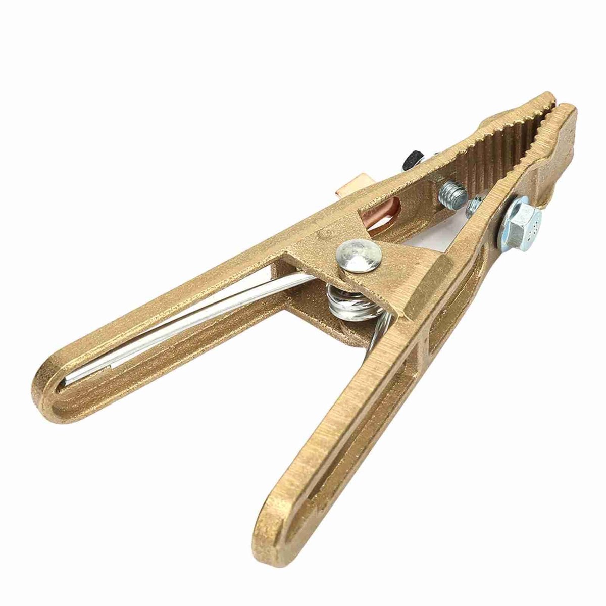 Dailygoods- Grondklem A-type - Messing - Geschikt voor Lasmachines - Lange Levensduur - Goede Geleidbaarheid - Veilig in Gebruik - Lasklem