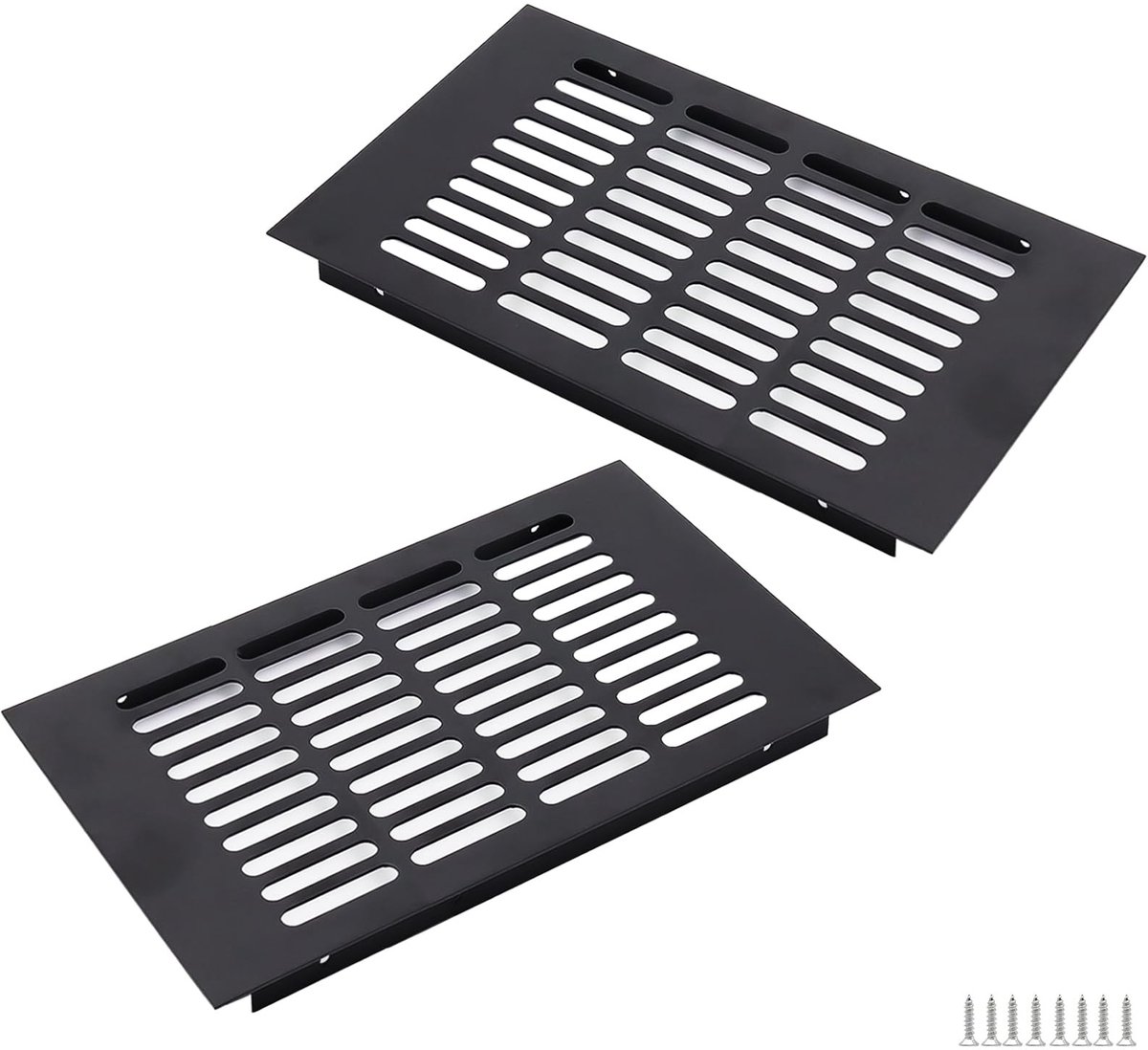 Dailygoods- Ventilatierooster 250 x 150 mm - Aluminium - Zwart - Luchtuitwisseling - Eenvoudige montage - Onderhoudsvriendelijk - Luchtrooster