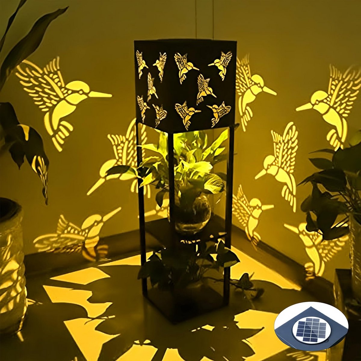 Zonne Lantaarn - Buitenlamp Decoratie - Tuin Verlichten - Groot Metalen Design - 32 Inch H