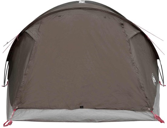 vidaXL - Huisje - Tent - met - dak - Bruin - grijs - 6-persoons - Polyester - en - Staal van Vidaxl — afbeelding 3