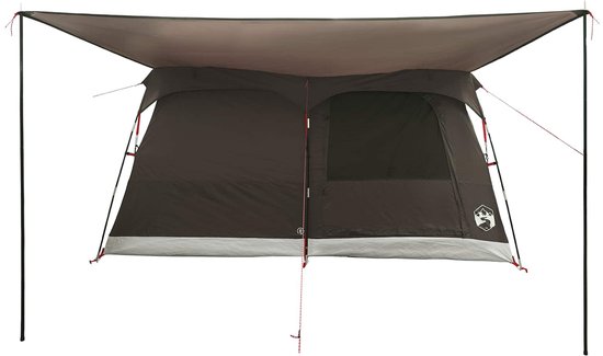 vidaXL - Familietent - 6-persoons - Bruin - Grijs - Polyester van Vidaxl — afbeelding 2