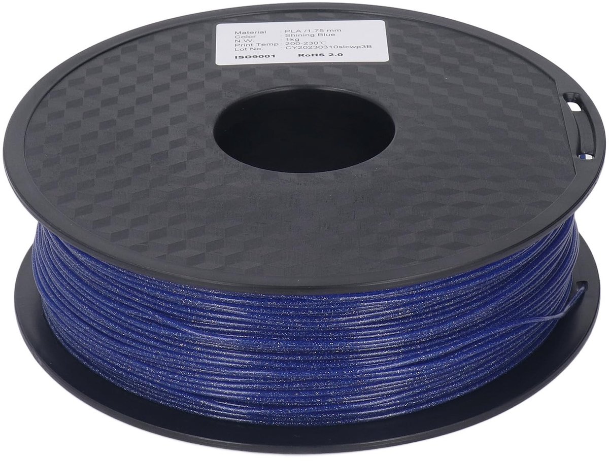 Dailygoods- 3D-printer Filament Sprankelend Blauw - PLA/Silk - Sterk/Glad - 1.75mm - Compatibel met 3D-printers - Aanpasbare afdrukinstellingen