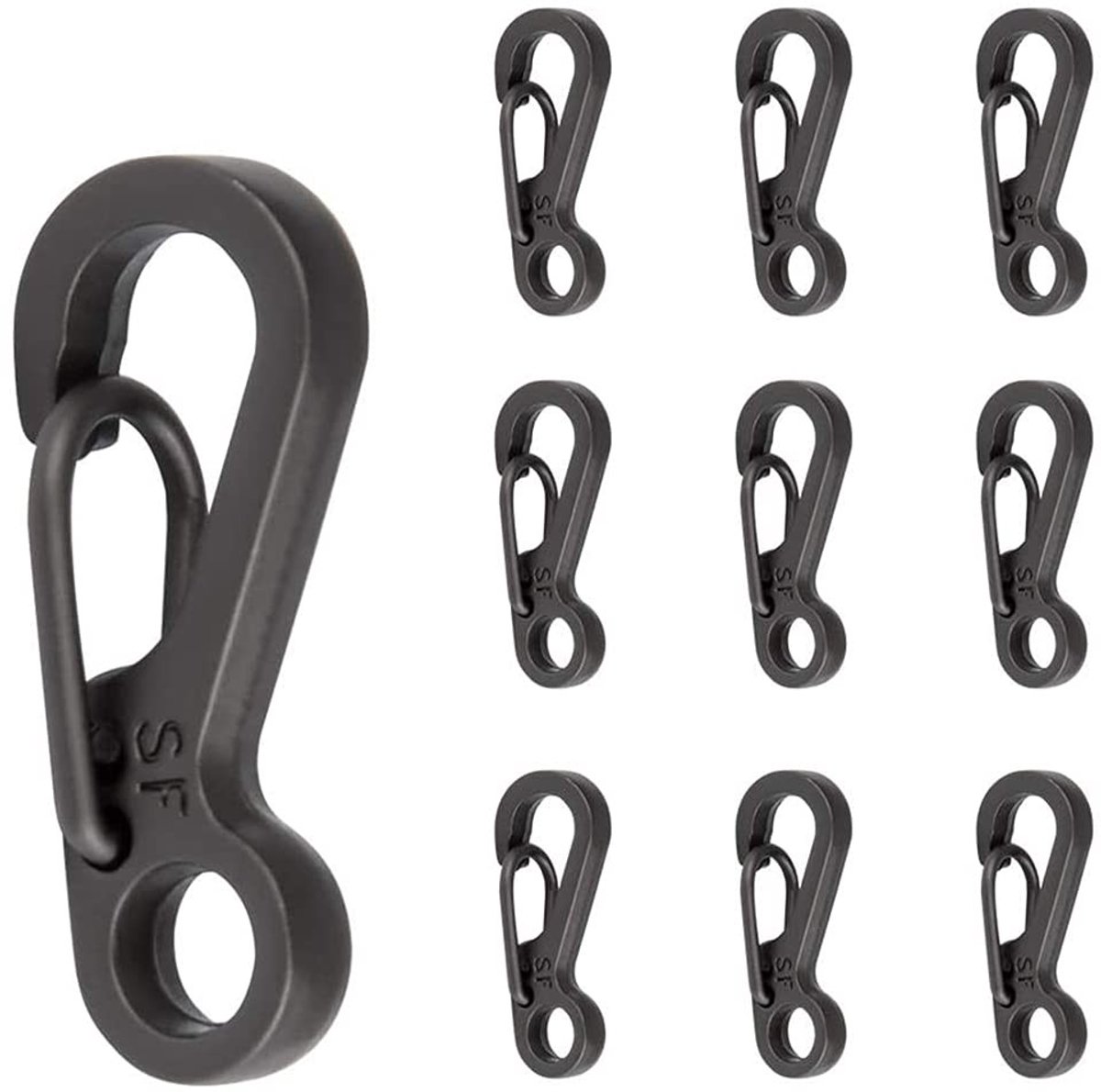 Dailygoods - Mini Spring Rugzaksluitingen - Metalen Snap Karabijnhaken - Ideaal voor Sleutelhangers - Compact Formaat - Handig voor Camping - 10 Stuks