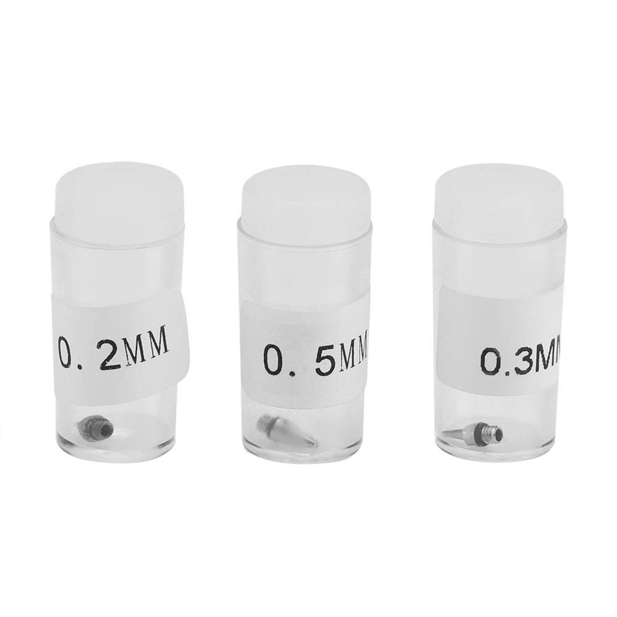 Dailygoods- Airbrush Nozzle Vervangend Mondstuk - Airbrush Tip 0.3Mm - Airbrush Tip 0.2Mm - Airbrush Tip 0.5Mm - Roestvrij Staal - Duurzaam en Nauwkeurig Ontwerp - Airbrush Onderdelen