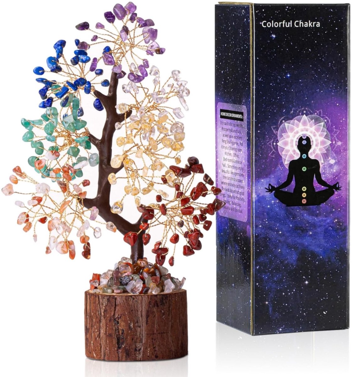 Dailygoods- Kristalboom 25 cm - Amethist - Levensboom - Geldboom - Decoratie - Spirituele Feng Shui Decoratie - Decoratieboom