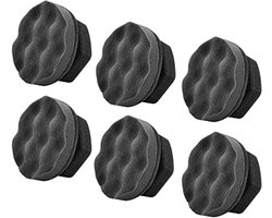 Band Applicator Pads - Banden Glans Pads - Auto Onderhoud - Ergonomisch Hex-Grip - 6 Stuks - Zwart