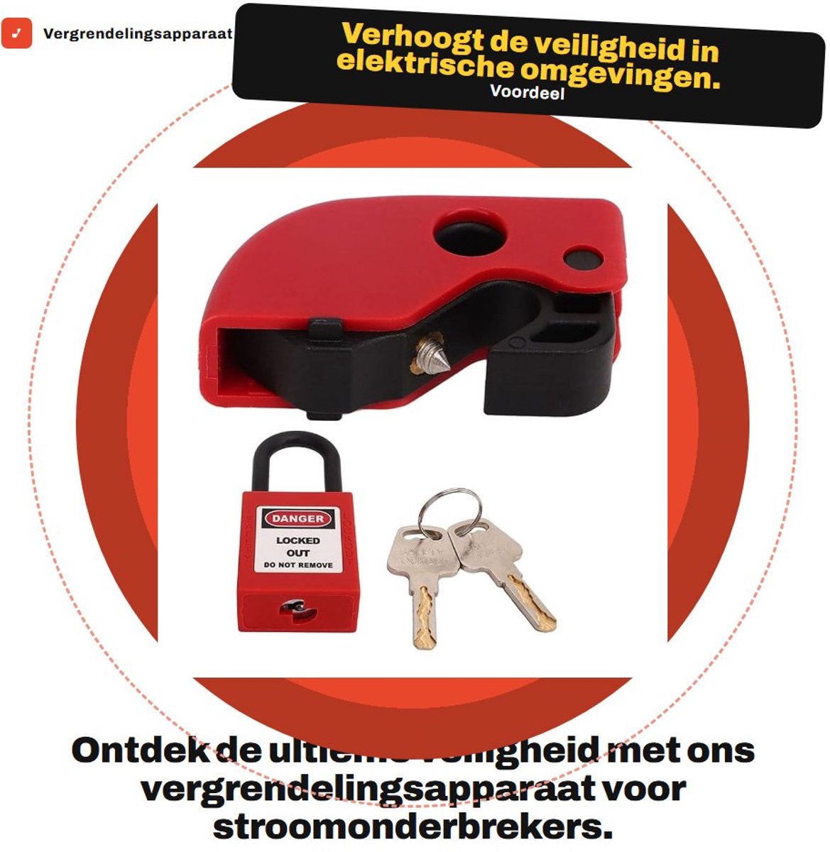 Dailygoods - Vergrendelingsapparaat voor Stroomonderbrekers - Universele Vergrendelingsset - Veiligheid en gebruiksgemak - Technisch plastic - Prevent...