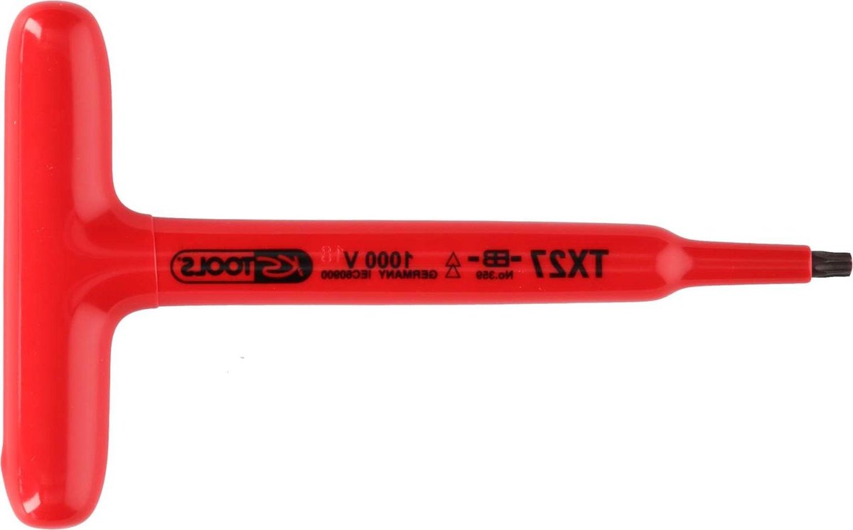 T-sleutel Torx - Torx sleutel Inbussleutel - Vastzetten Schroeven - Geïsoleerde Greep - 200 mm - Chroom