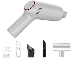 Cankypu Handstofzuiger, draadloze autostofzuiger, 120 W draagbare stofbreker met oplaadbare 1800 mAh batterij voor dierenhaar, huis- en autoreiniging