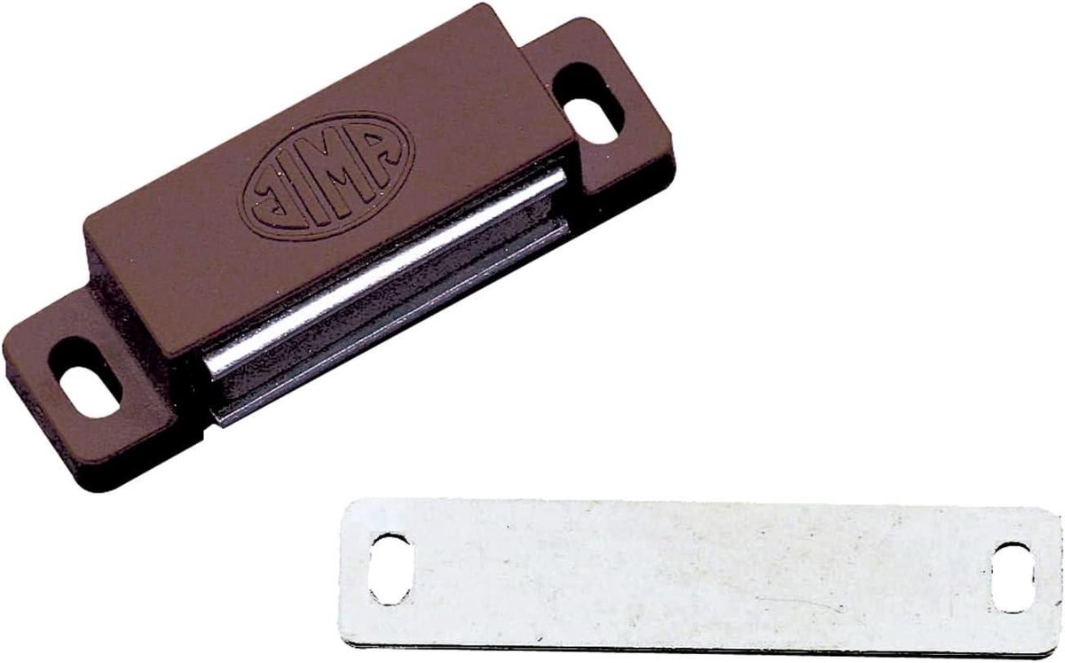 Magnetische Deur Sluitingen - Verborgen Sluitingen Kast - Meubels Sluiten - Onzichtbare Montage - 56 x 15 mm - Bruin