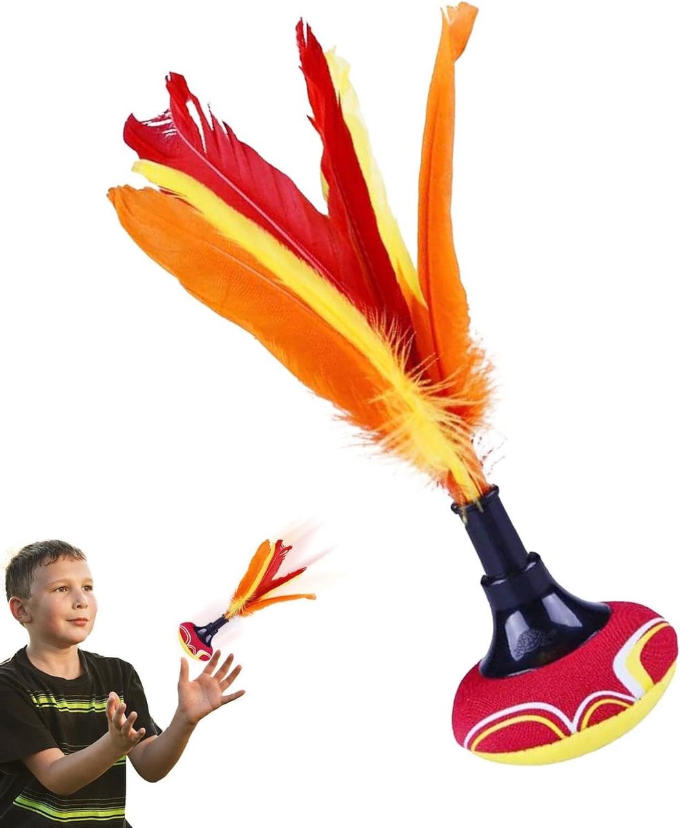Hand Shuttlecock - Voetbal Veer Beach Game - Buiten Spelen - Duurzame Veerconstructie - 40.1 x 18.8 x 7 cm