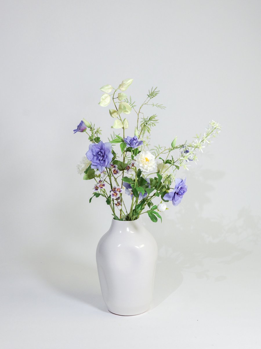 Kunstboeket Paarse Rozen