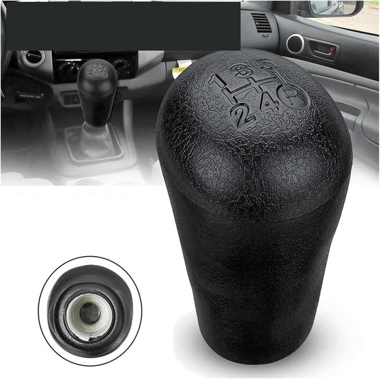 Schakelpookknop - Versnellingspook - Auto Interieur - 5 Versnellingen Gegraveerd - 80mm Hoog - Zwart — afbeelding 2