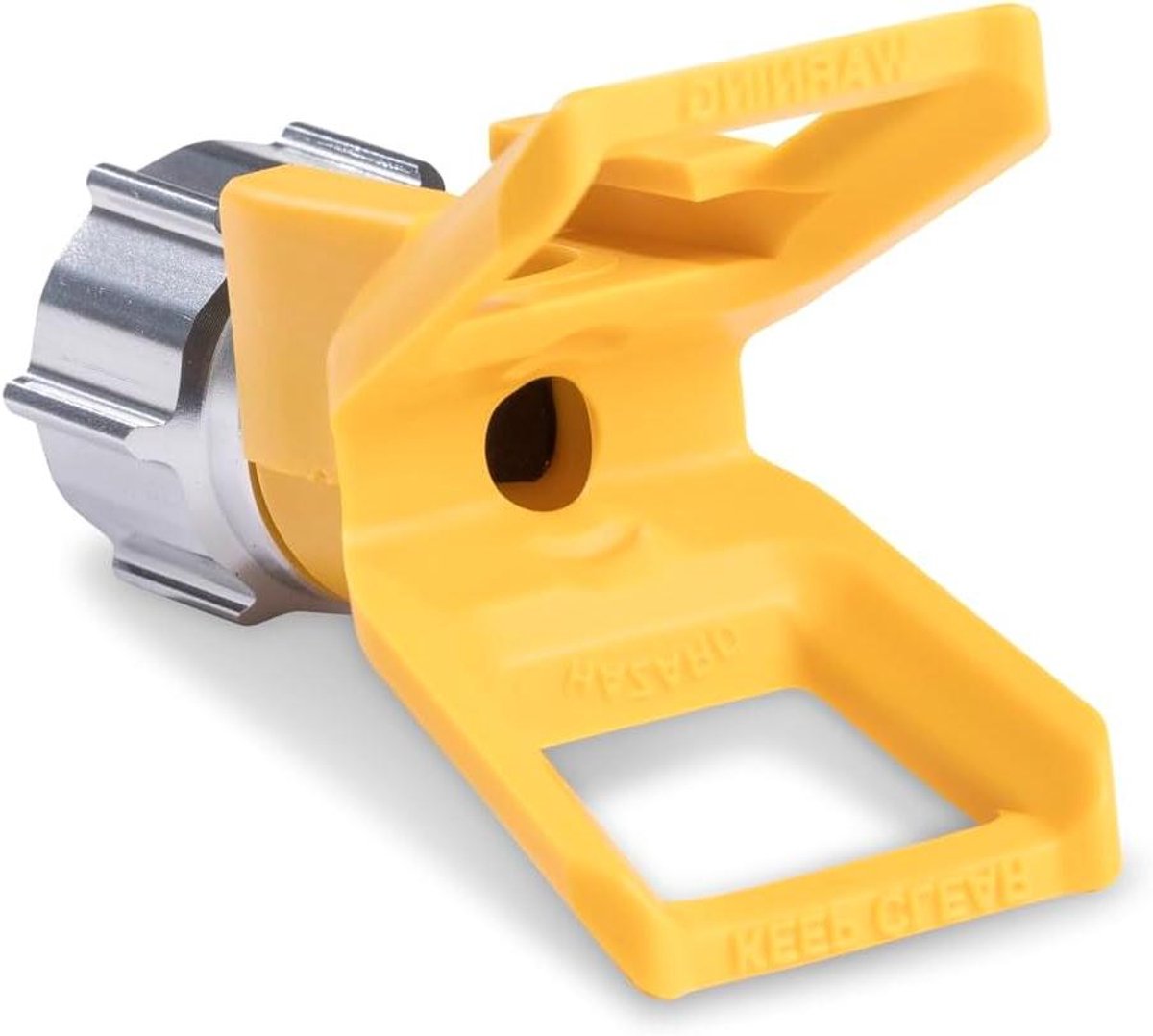 Spuittip Houder - Airless Accessoire - Verf Spuiten - Snelle Tip Wissel - Compact Ontwerp - Geel Zilver