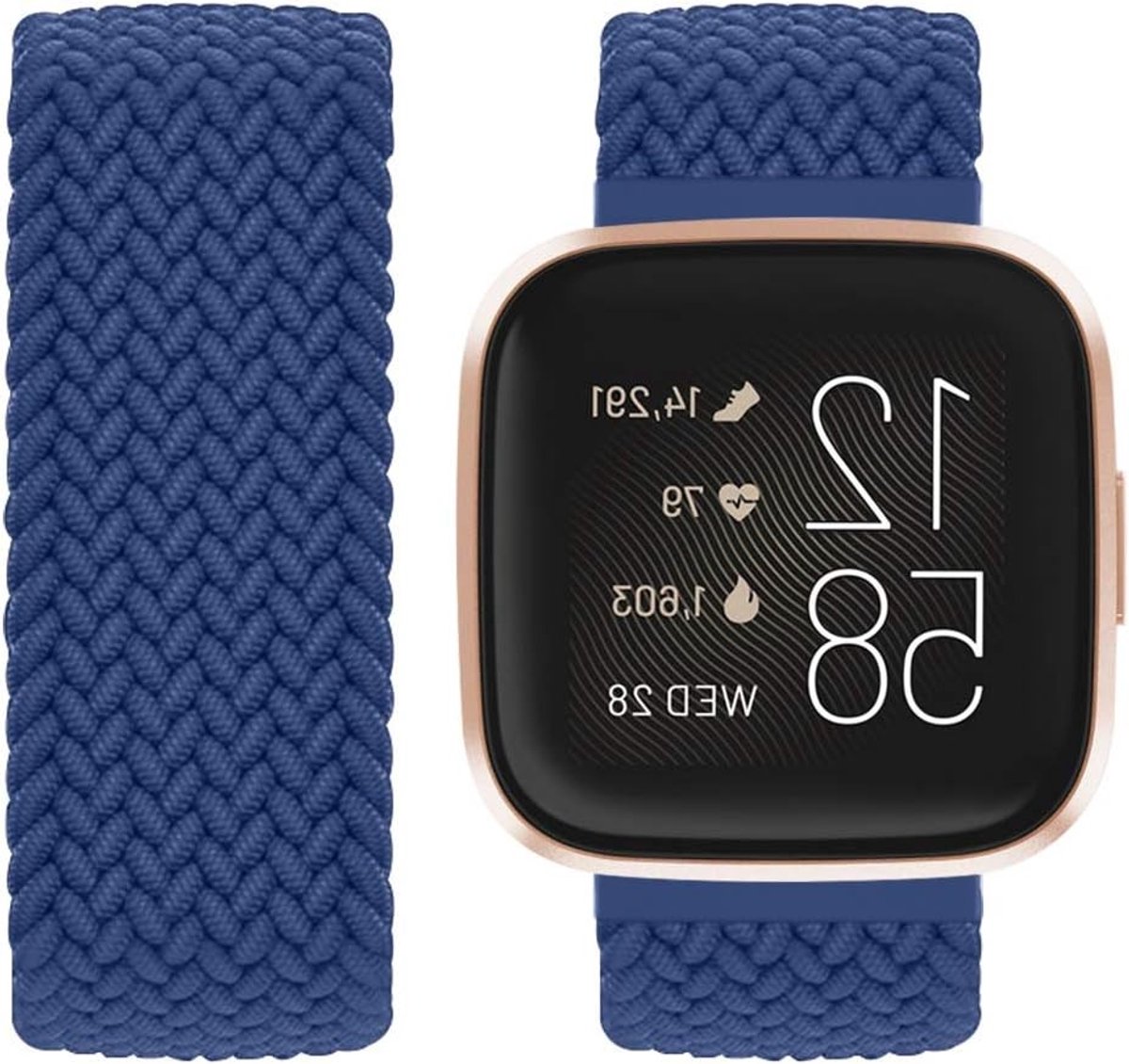 Elastische Ademende Zachte Nylon Sport Vervangband voor Fitbit Versa 2 en Versa Lite, Geschikt voor Dames en Heren, Ideaal voor Fitness en Activiteiten