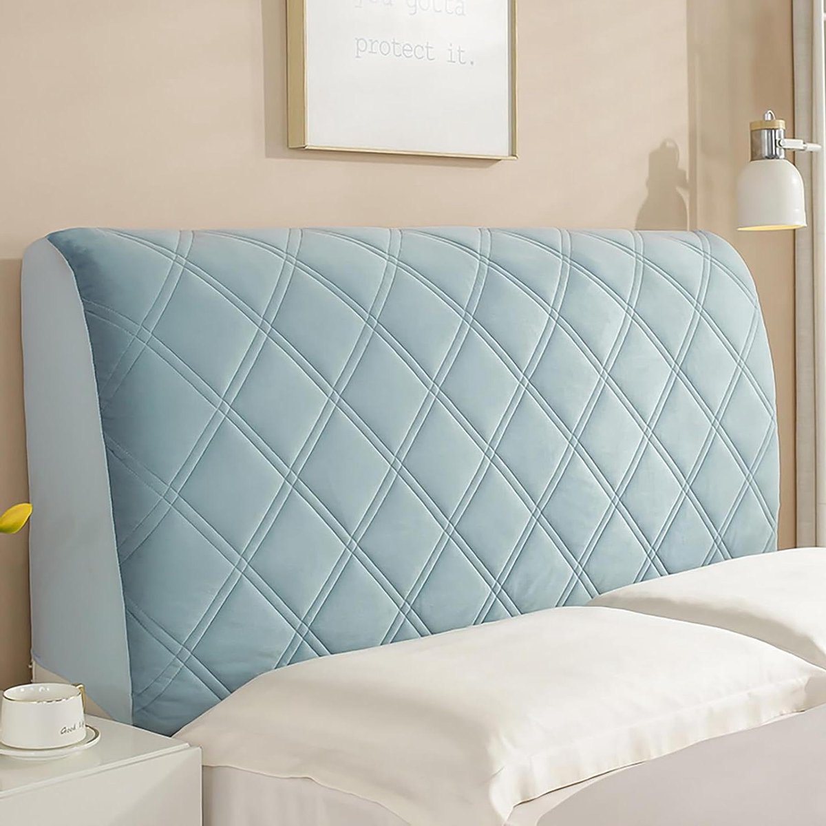Hoofdbordhoes Beschermer - Bed Hoes - Slaapkamer Decoratie - Zachte Pluche Vulling - 150 c