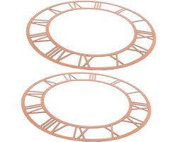 Sosoport 2 Acrylic Mirror Wall Clock Numbers with Roman Numerals Durable Dial Stickers for Living Rooms Hotels Corridors Decorative Wear Resistant