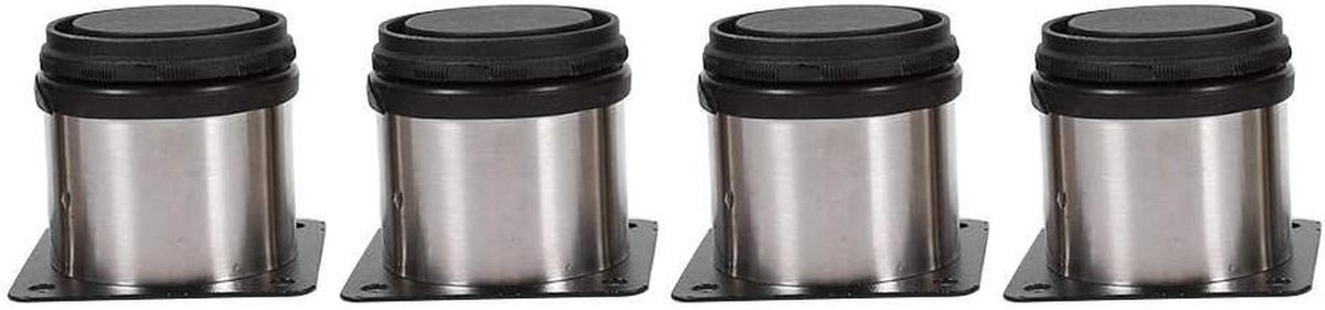 Meubelpoot Set - Kastonderstel Rond - Meubels Stabiliseren - Verstelbare Hoogte - 4 Stuks 300kg - Metaal