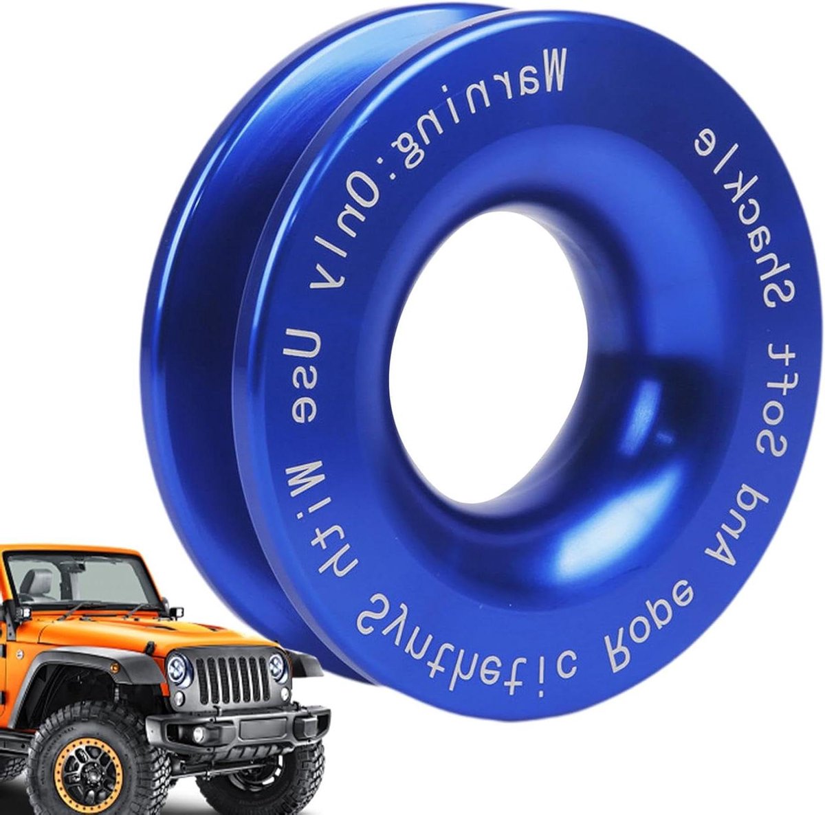 Herstelring Lier - Touwblok - Voertuig Hulp - Aluminiumlegering - 1000 kg - Blauw