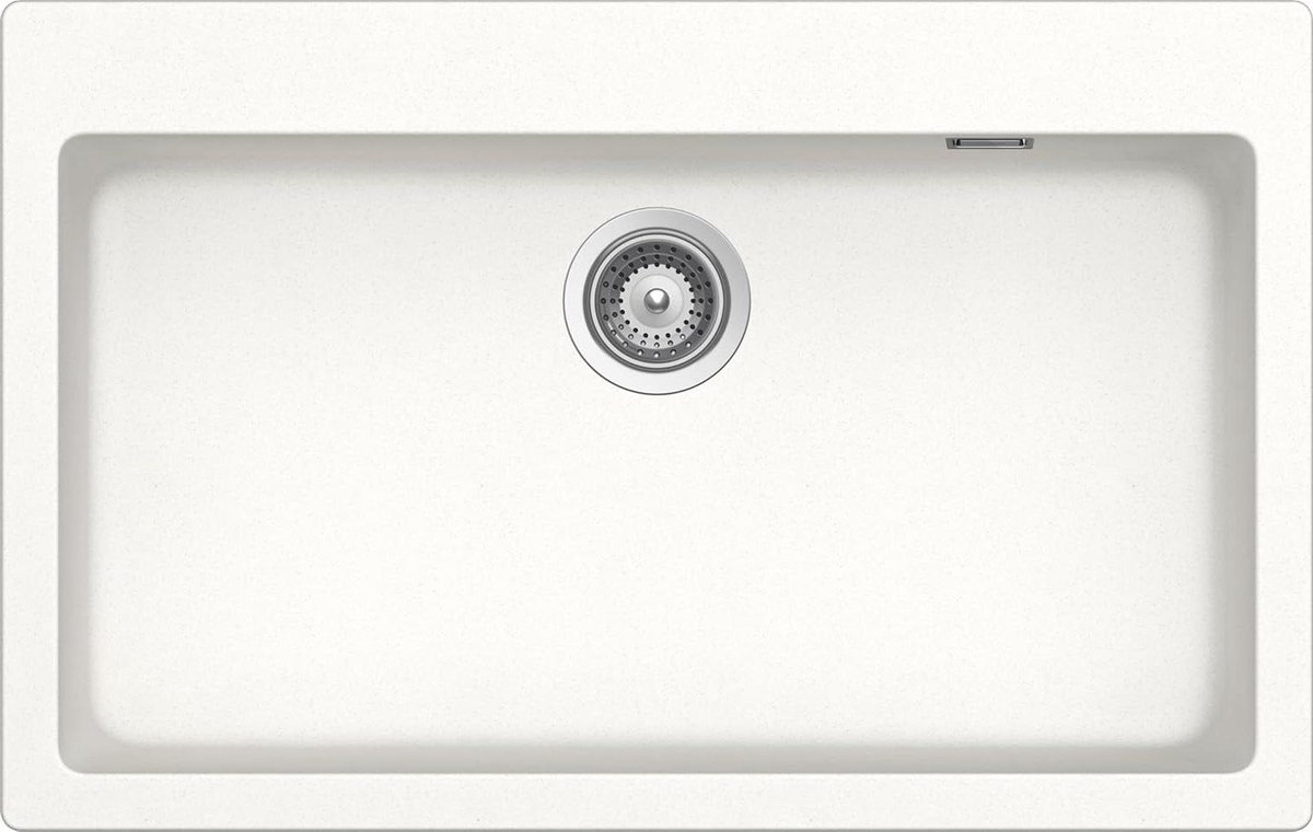 SCHOCK | Primus 1 washbasin XL, with base cabinet fixture, material Cristalite®, absolutely white, 790 x 500 mm