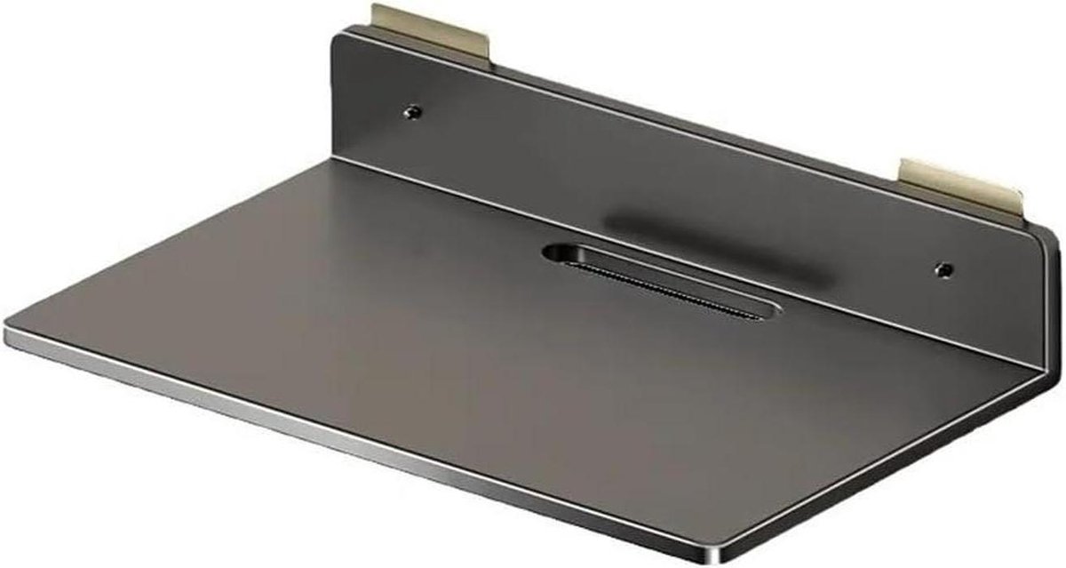 Universele verstelbare wandmontageplank for projector, tv-consoles, media-apparaat, routeropslag(BLACK L)