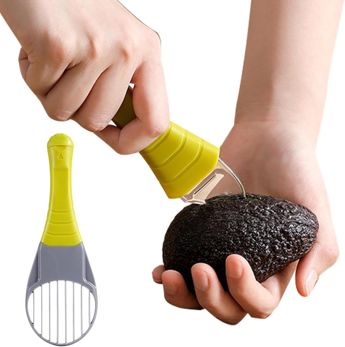 Avocado-snijder, fruitpitverwijderaar, compact keukenaccessoire met comfortabele handgreep voor het snijden van snijden, snijden en graven van vruchten