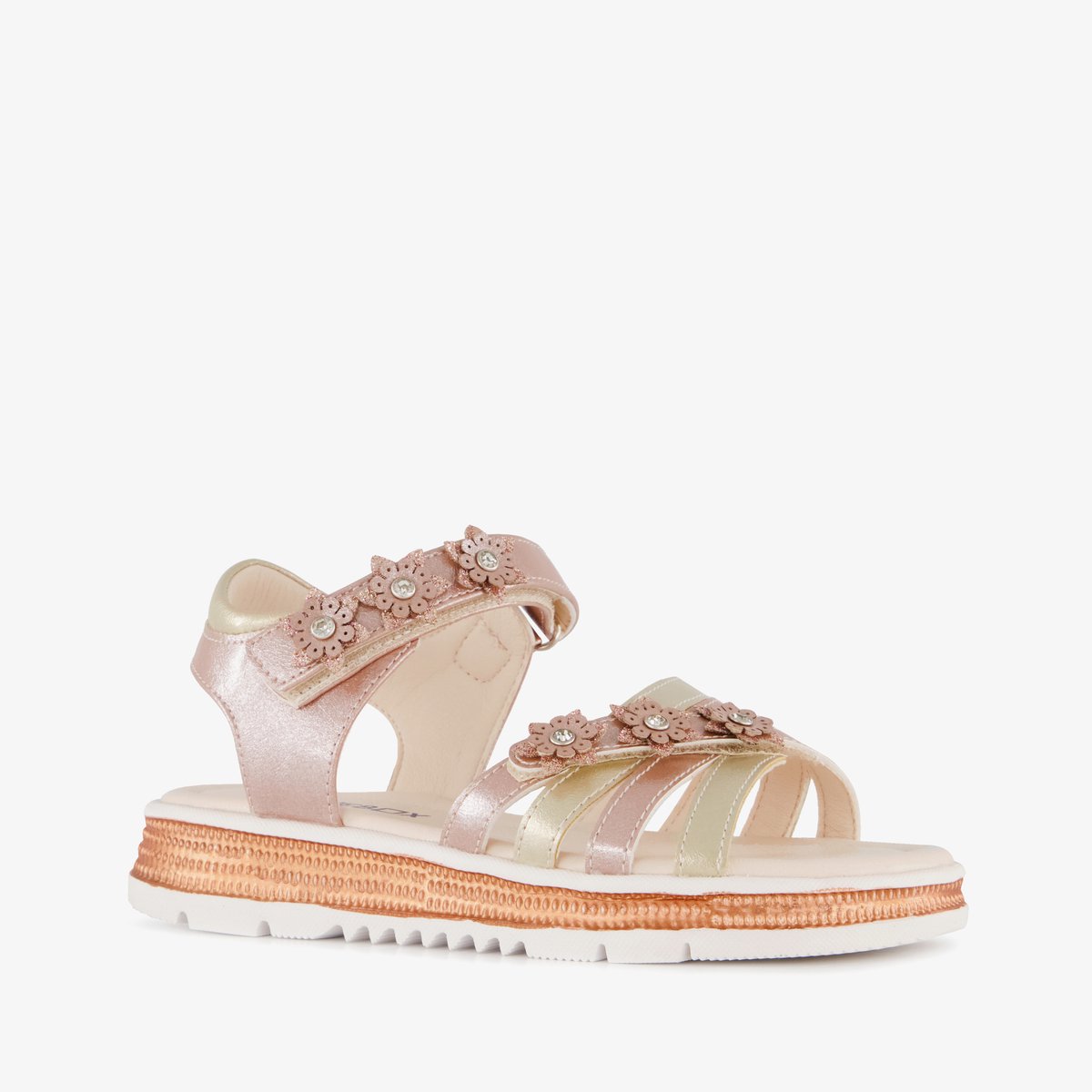 Blue Box meisjes sandalen roze brons - Maat 34