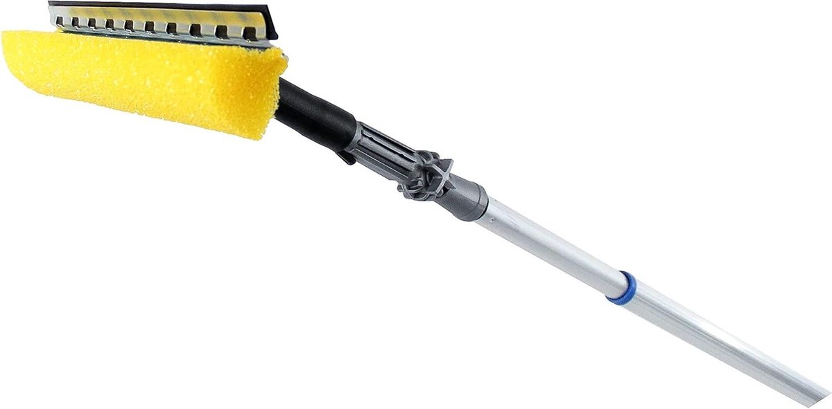Telescoopstang - Uitschuifstok - Schoonmaken ramen - Italiaans schroefdraad - 4 meter - Zilver