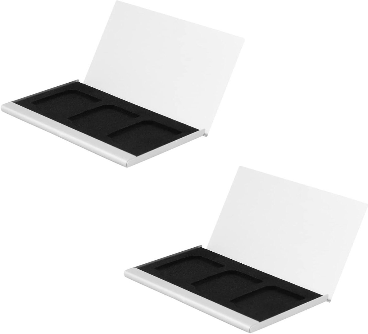 Geheugenkaart Case - SD-kaarthouder - Kaarten Organiseren - Aluminiumlegering - 2 Stuks - Willekeurige Kleur
