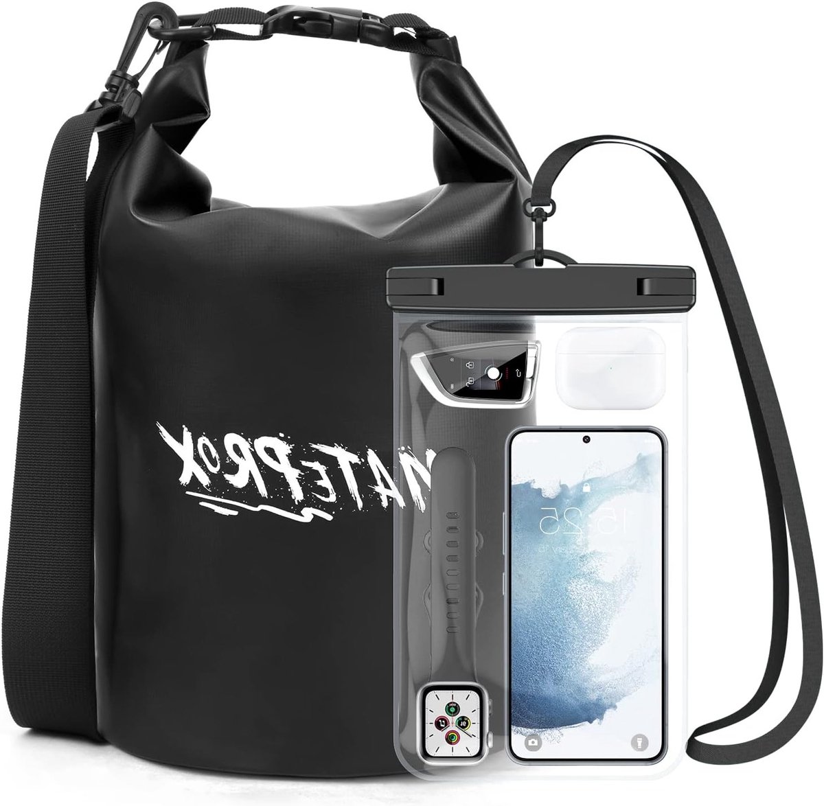 Waterdichte Dry Bag voor Kayaking, Hiking en Camping - Beschikbaar in 5L, 10L en 20L met Telefoonhoesje