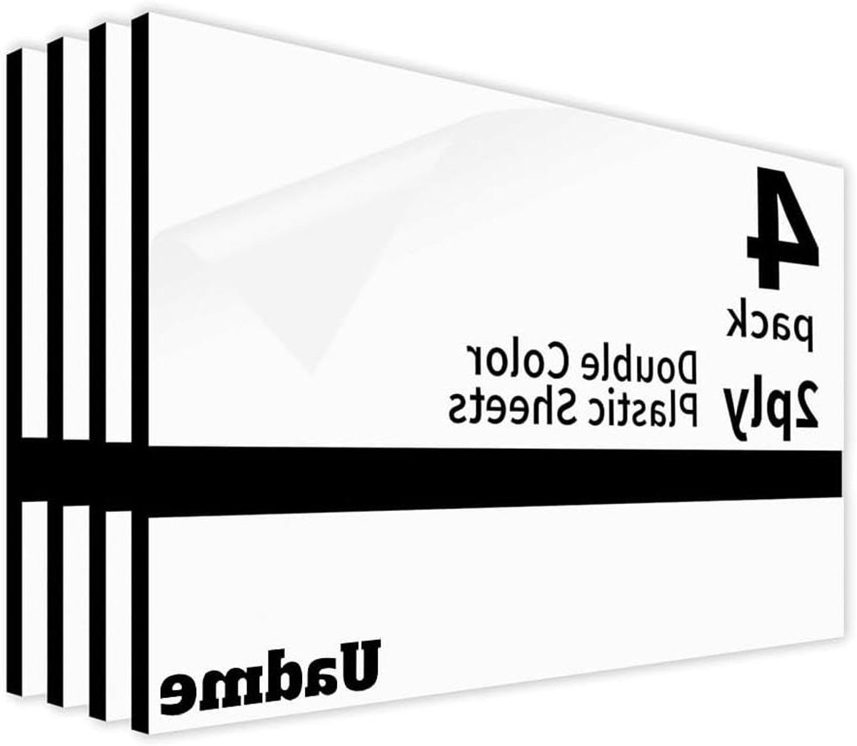 Graveerplaten ABS - Kunststof Platen - Zelf Graveren - Tweekleurig Materiaal - 30x20cm - Zwart op Wit