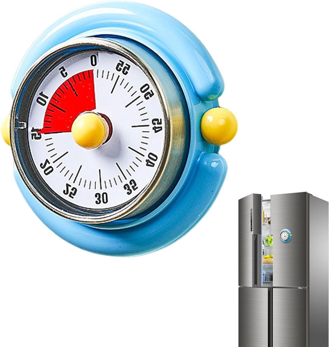 Visuele Timer - Kinder Timer - Studie Hulp - Mechanische Aftelling - 90x45x90 mm - Blauw