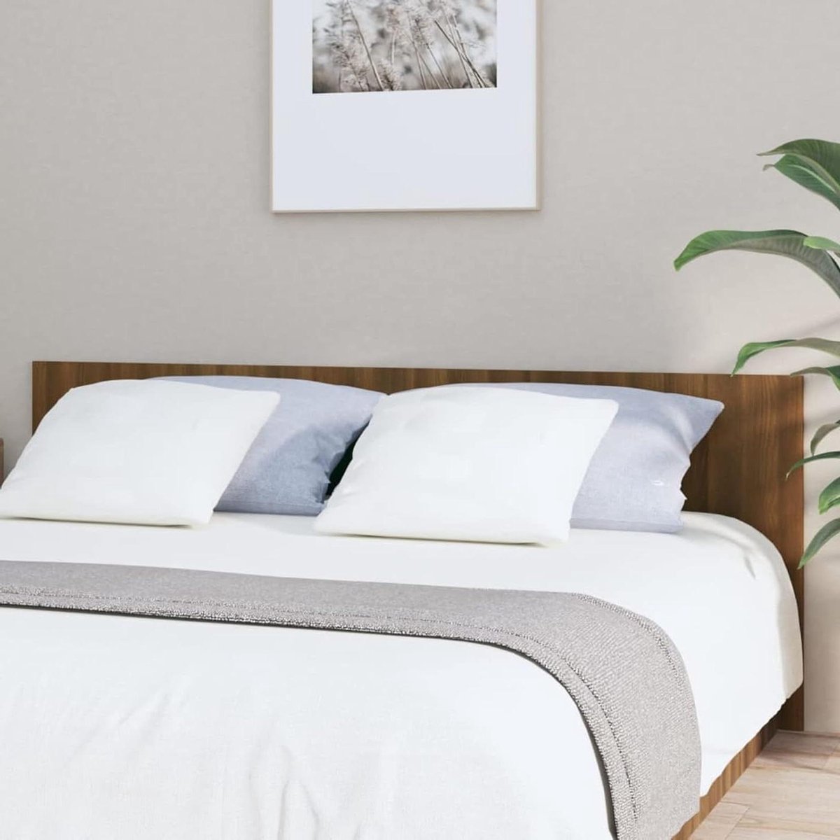 Hoofdbord Bed - Achterwand Bed - Slaapkamer Decoratie - Onderhoudsvriendelijk Hout - 200 x
