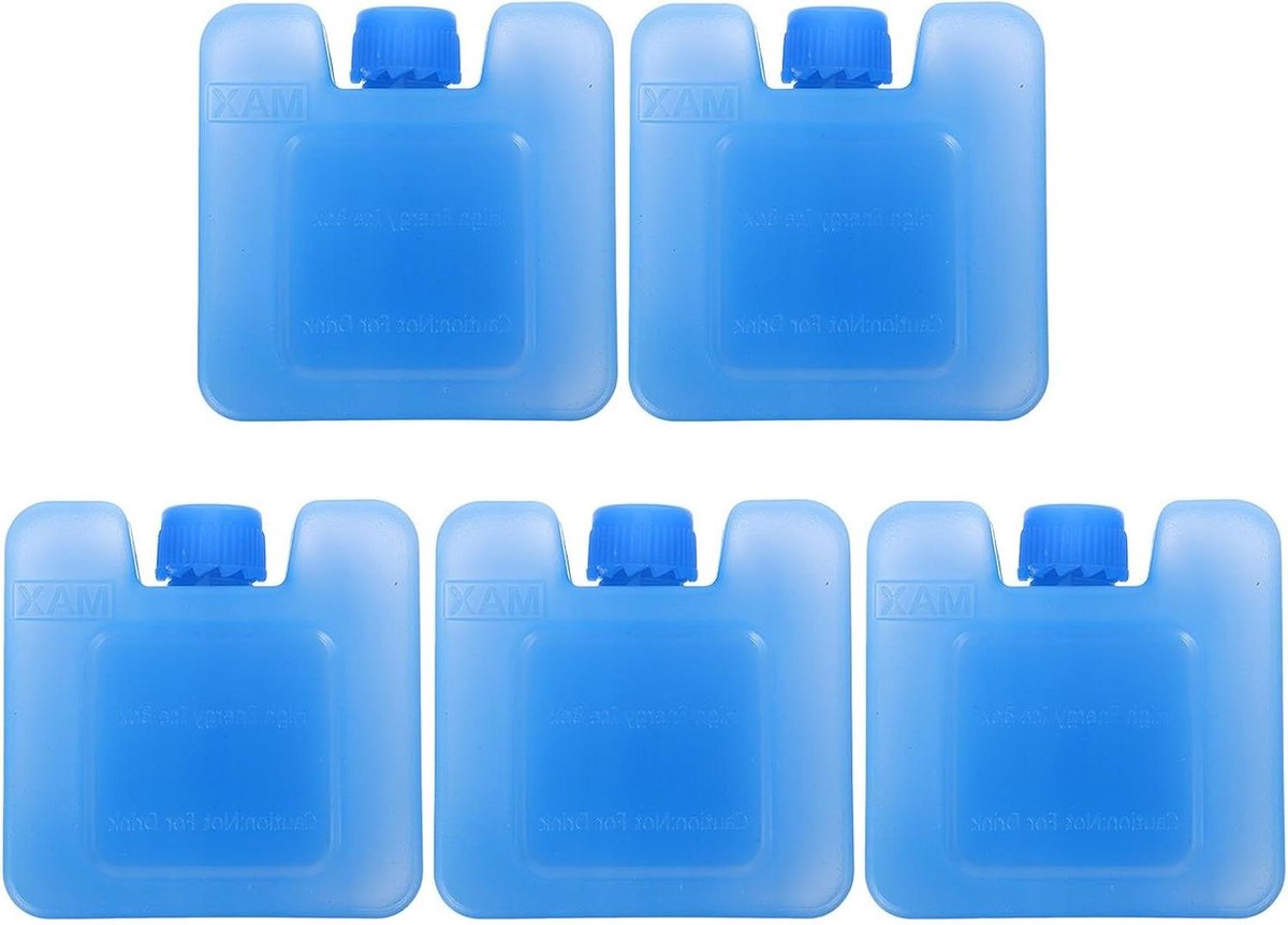 Diepvriesblokken Koeltas - IJspakken Herbruikbaar - Voedsel Koel Houden - Langdurige Kou - 5 Stuks - Blauw