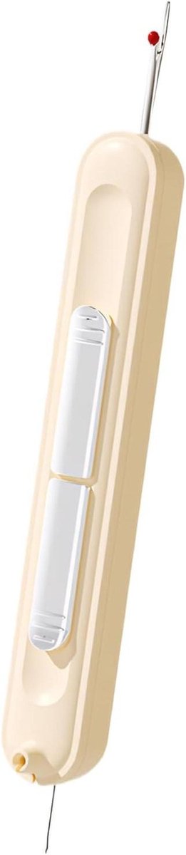 Draadinsteker Naald - Naaihulp Hulpmiddel - Naaien Vereenvoudigen - Dubbele Kop - 11 x 2 x 2 cm - Wit