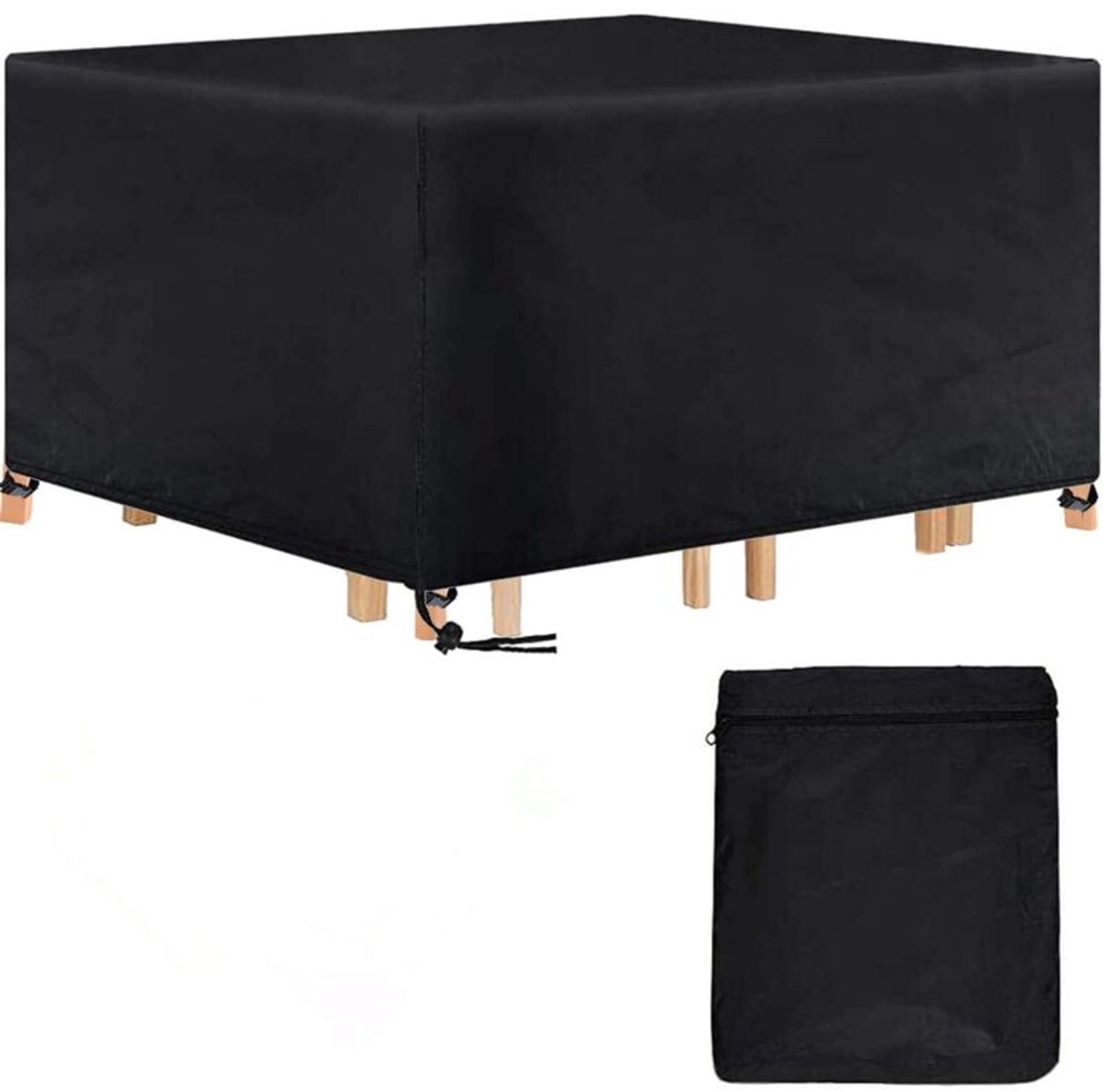 Rechthoekige tuintafelhoes, waterdichte hoes voor tuinmeubelen, UV-bestendige tafelhoes voor buiten, 180x120x74 cm