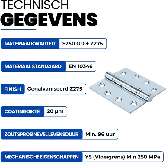 GeZu Impex porte plat loquet 120 x 35 mm Galvanoplastie