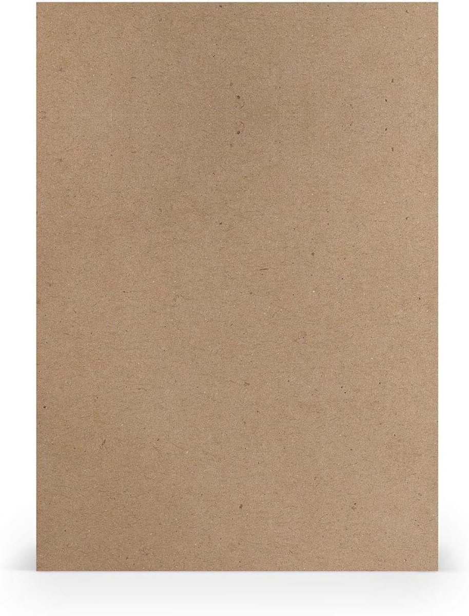 Briefpapier A4 - Papier vellen - Knutselen en printen - 100 g/m² met ribbels - 150 stuks - Kraftpapier bruin