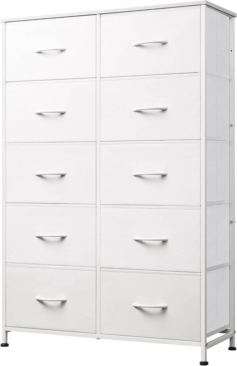 Ladekast met 10 laden - Opbergkast Dressoir - Slaapkamer Organisatie - Stabiel Stalen Frame