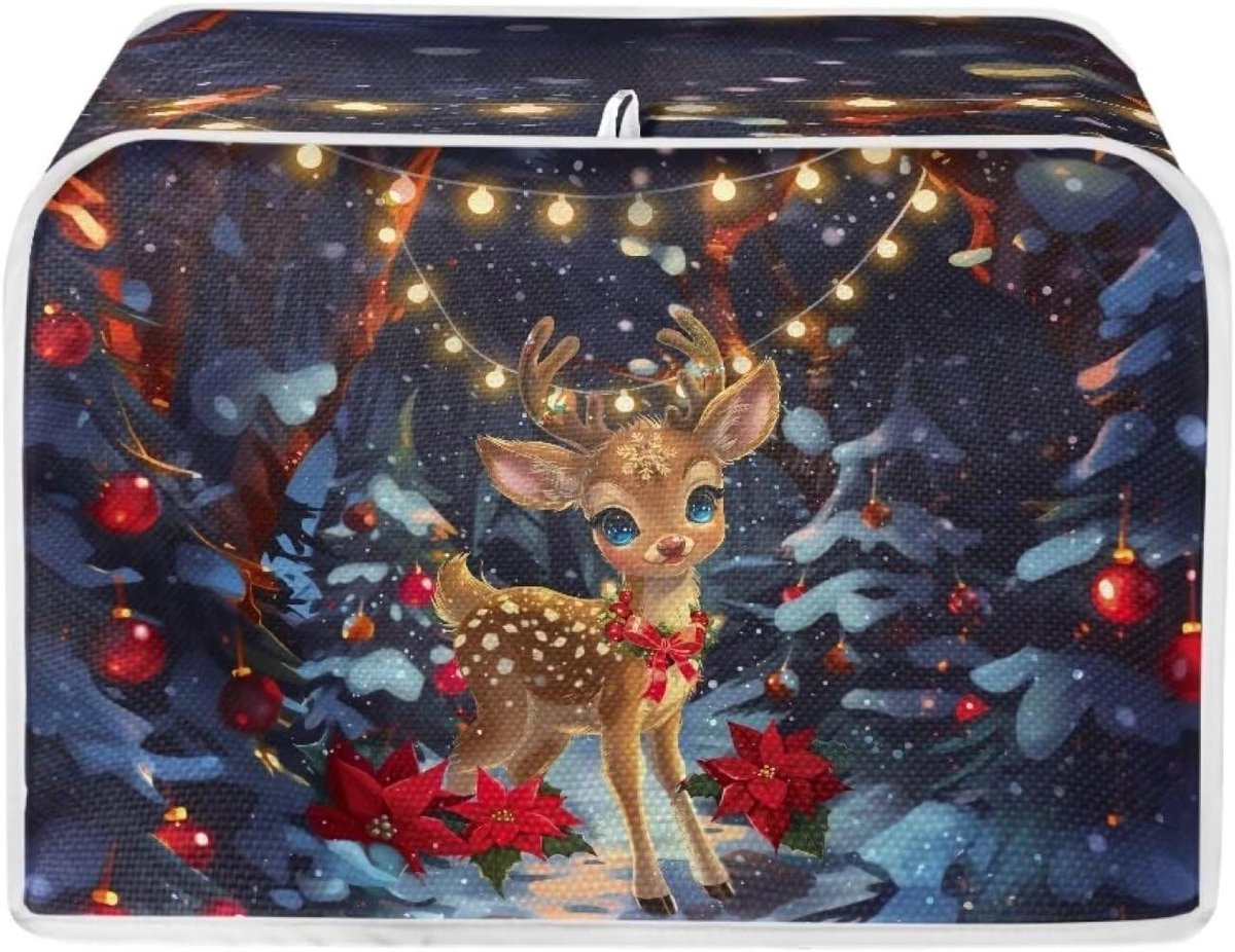 Broodroosterhoes - Toaster Cover - Keuken Beschermen - Stof- en Krasbestendig - 19x20x29 cm - Kerstmis Elk