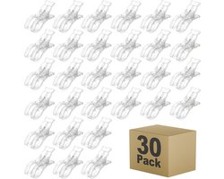 30-Stuks Transparante Klemmen - Multifunctionele Knijpers - 9cm - Voor Decoratie