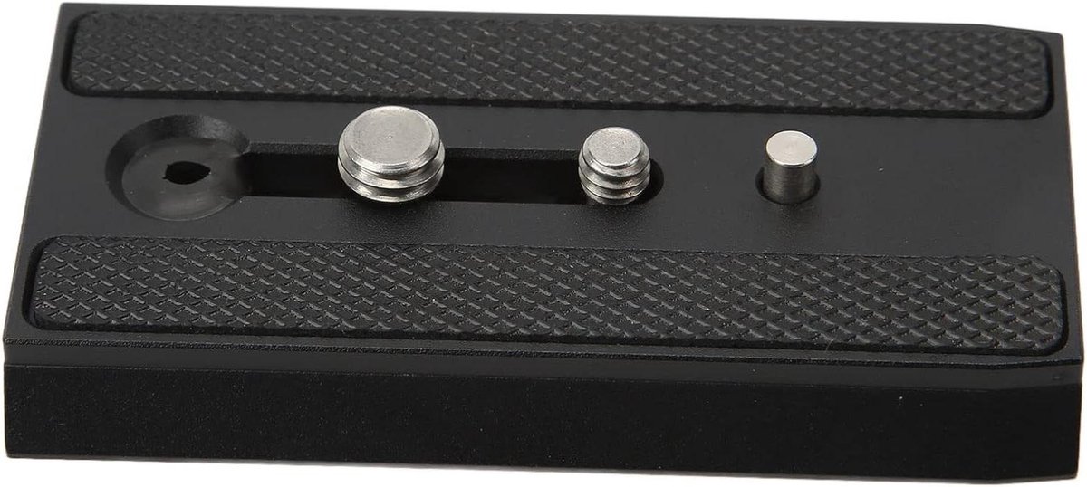 Snelkoppelingsplaat Camera - Statief Montageplaat - Camera Stabiliseren - Dubbele Schroefdraad - 90 mm x 50 mm - Zwart
