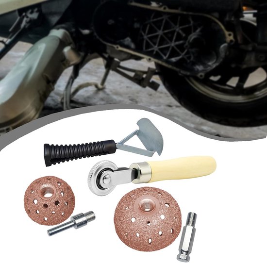 Band Reparatie Set - Vlakke Banden - Voertuig Onderhoud - Met Slijpschijf - 42mm 55.5mm - Zwart — afbeelding 2