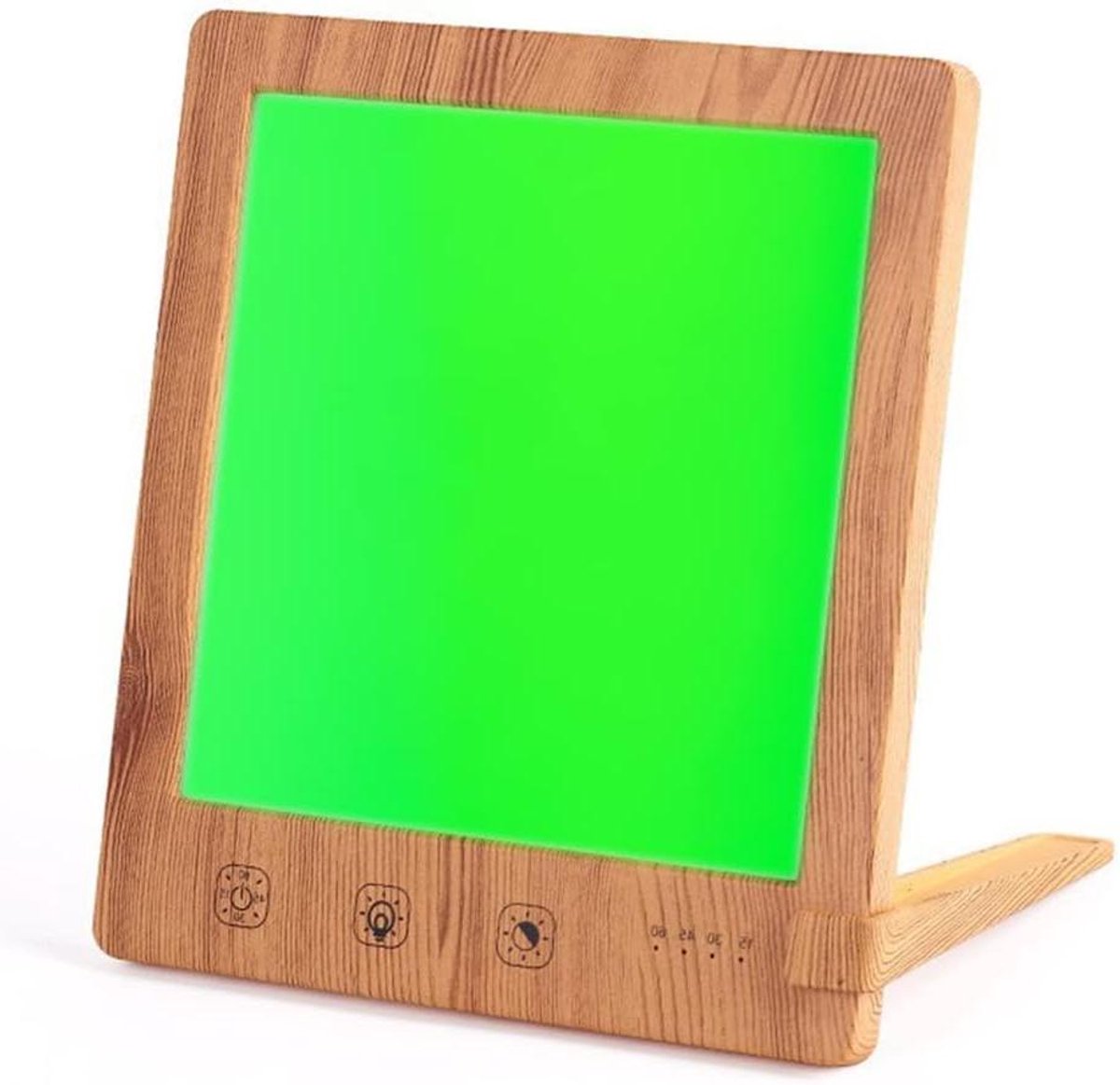 Lichttherapielamp - Daglichtlamp SAD-lamp - Stemming Verbeteren - UV-Vrij Volledig Spectrum - 10000 Lux - Houtnerf