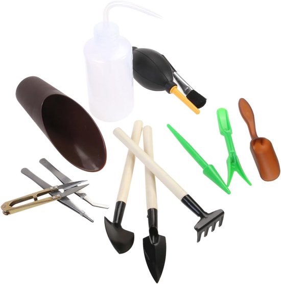 Mini Tuin Gereedschap Set - Bonsai Gereedschap Plant Verzorging - Kleine Planten Verzorgen - 13 Delige Set van MINI — afbeelding 2