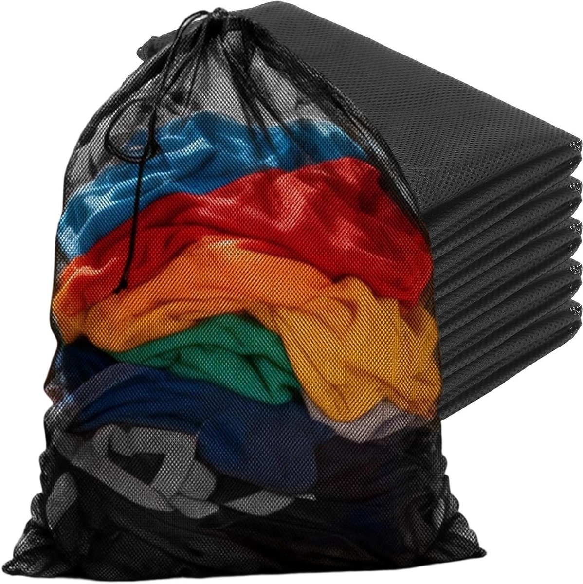 Herbruikbare Wasnetten voor Wasmachine - 6 Stuks, 70x90 cm, Sterk en Duurzaam, Ideaal voor Kleding, Beddengoed en Reisorganizer