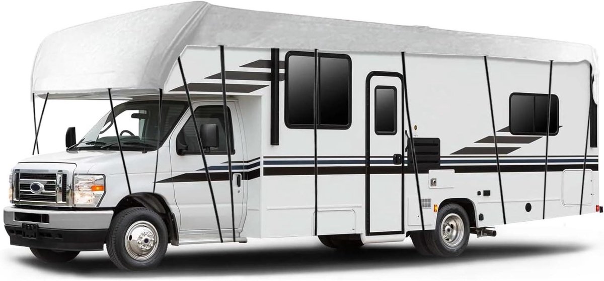 Camperafdekking - Caravanhoes - Voertuig Beschermen - Waterdicht & UV-bestendig - 7-75 meter - Zilver